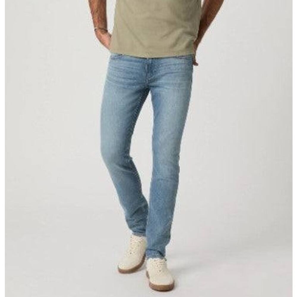 Paige Federal Slim Straight Leg Tyson Blue Jeans 31 NEW Stretch Cotton Denim